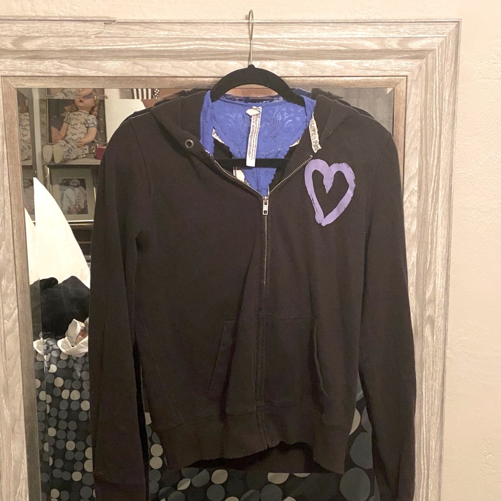 Pink black hoody